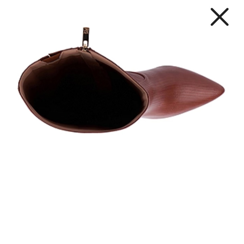 Women's Piper- Croc Embossed Kitten Heel Knee-High Boots Dress Boots NWT - Picture 9 of 9